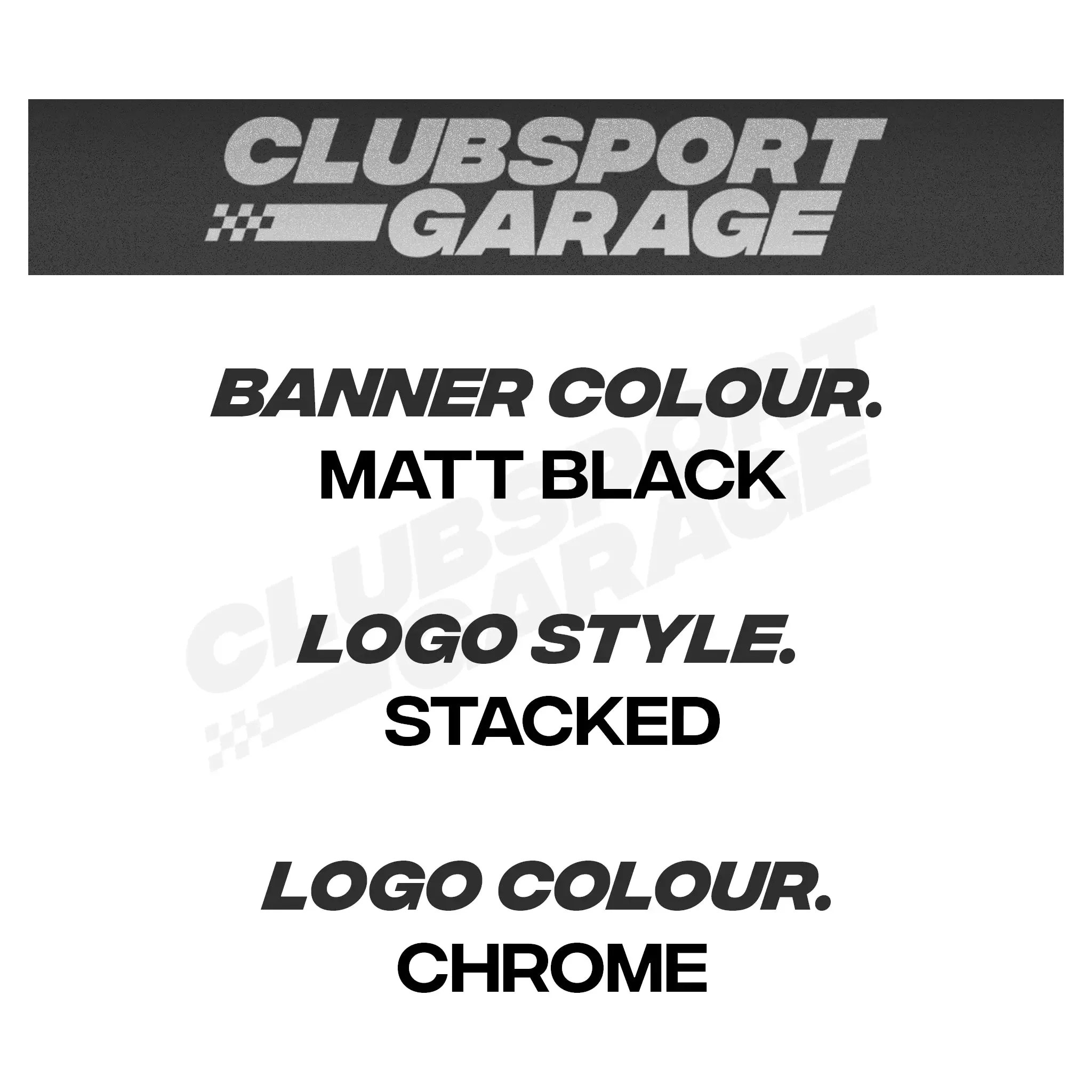 Clubsport Garage Sunstrip/ Windscreen Banner - Image 3