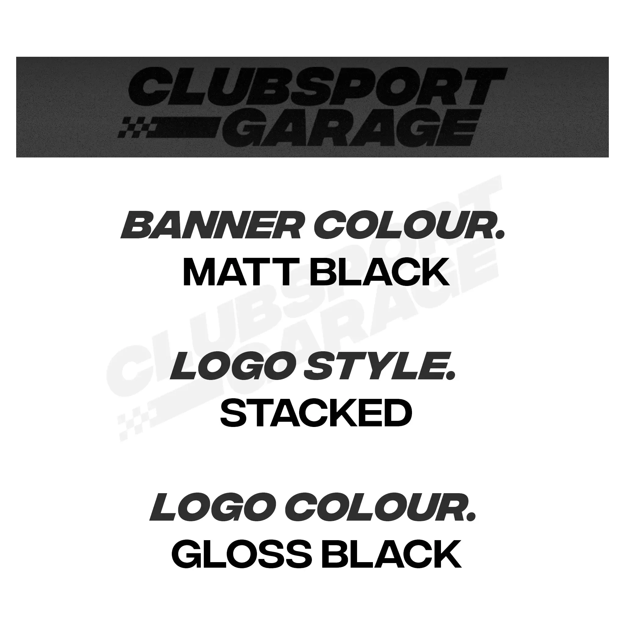 Clubsport Garage Sunstrip/ Windscreen Banner - Image 4