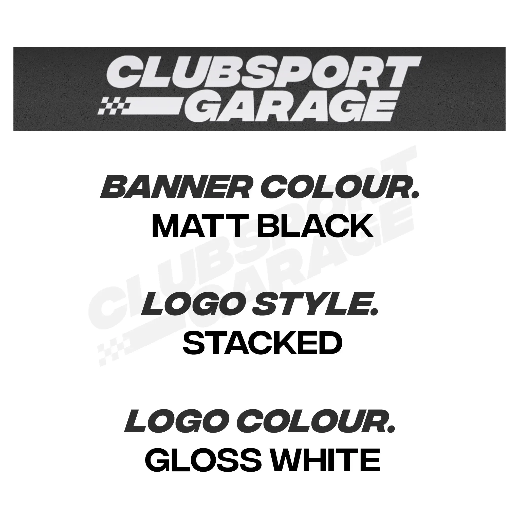 Clubsport Garage Sunstrip/ Windscreen Banner - Image 5