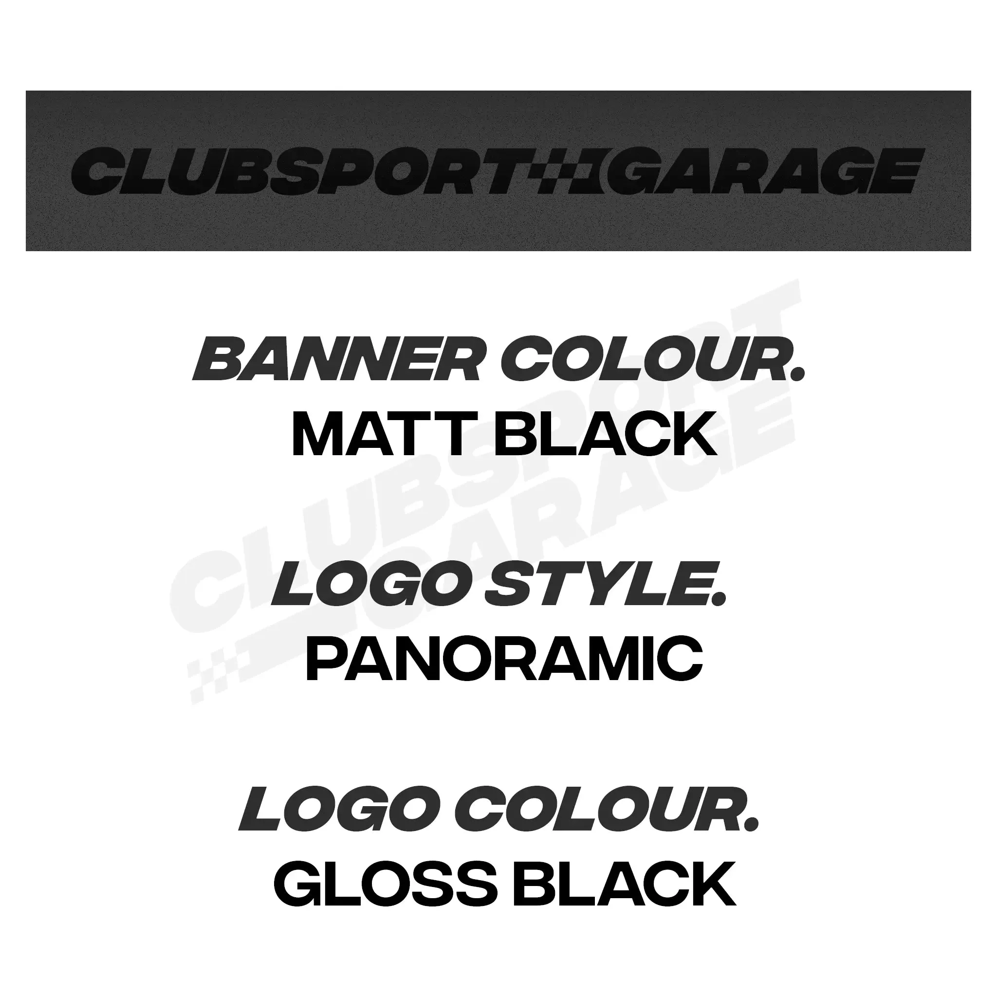 Clubsport Garage Sunstrip/ Windscreen Banner - Image 7