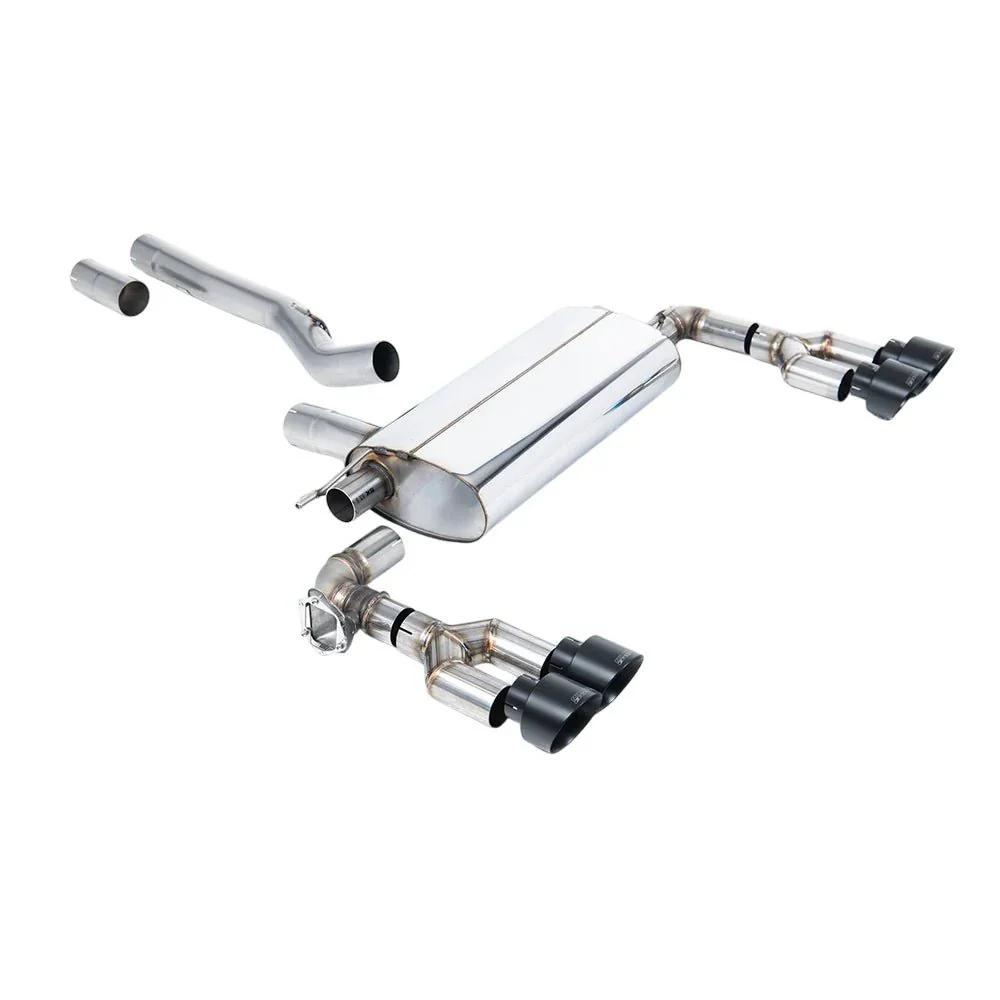 Milltek Sport BMW F40 M135i Quad Exhaust with Black tips