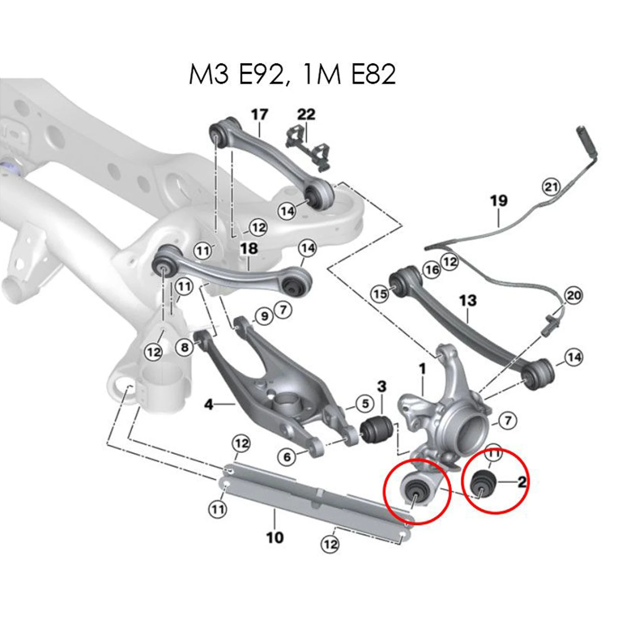 Millway Motorsport Eccentric Uniball Rear Trailing Arm Outer Bushings BMW E9X M3/E82 1M - Image 2