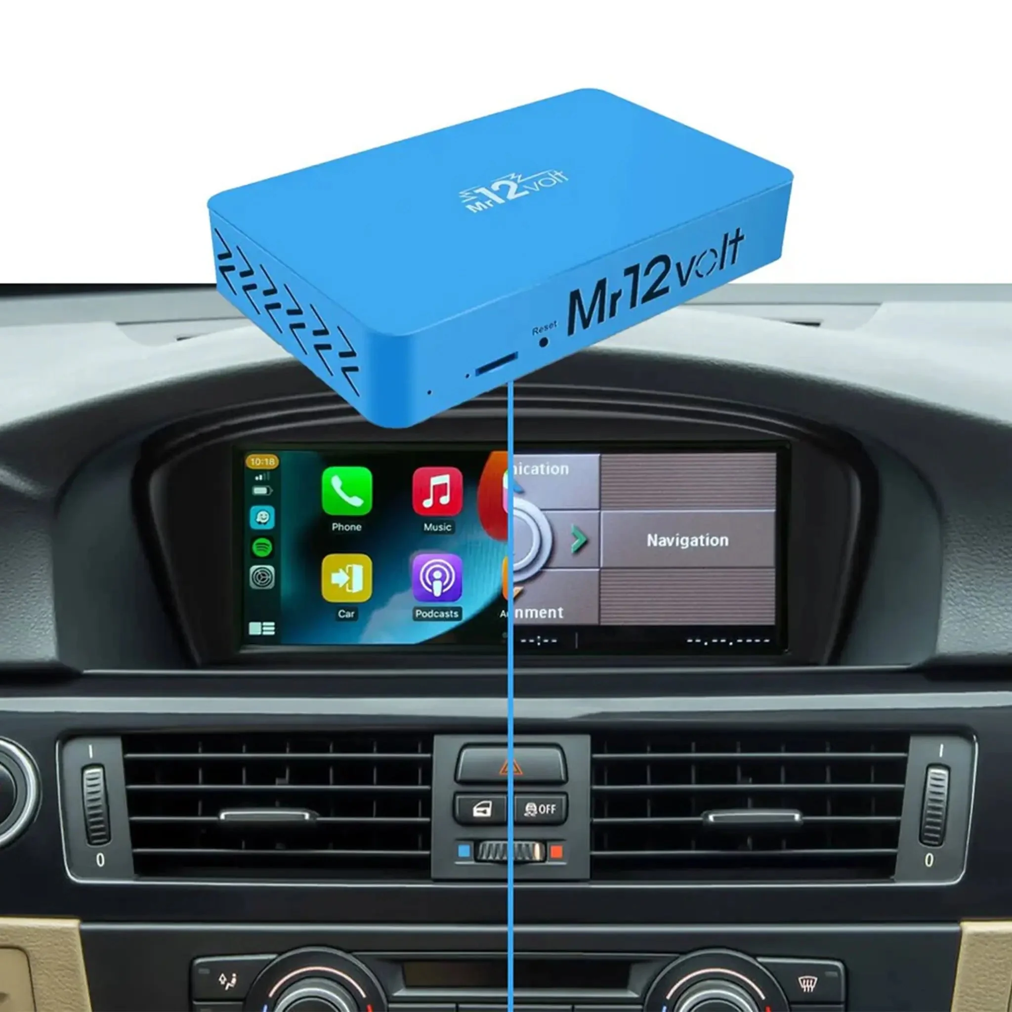 Mr12Volt BMW CCC M-ASK CarPlay & AA Interface BMW E9X E6X