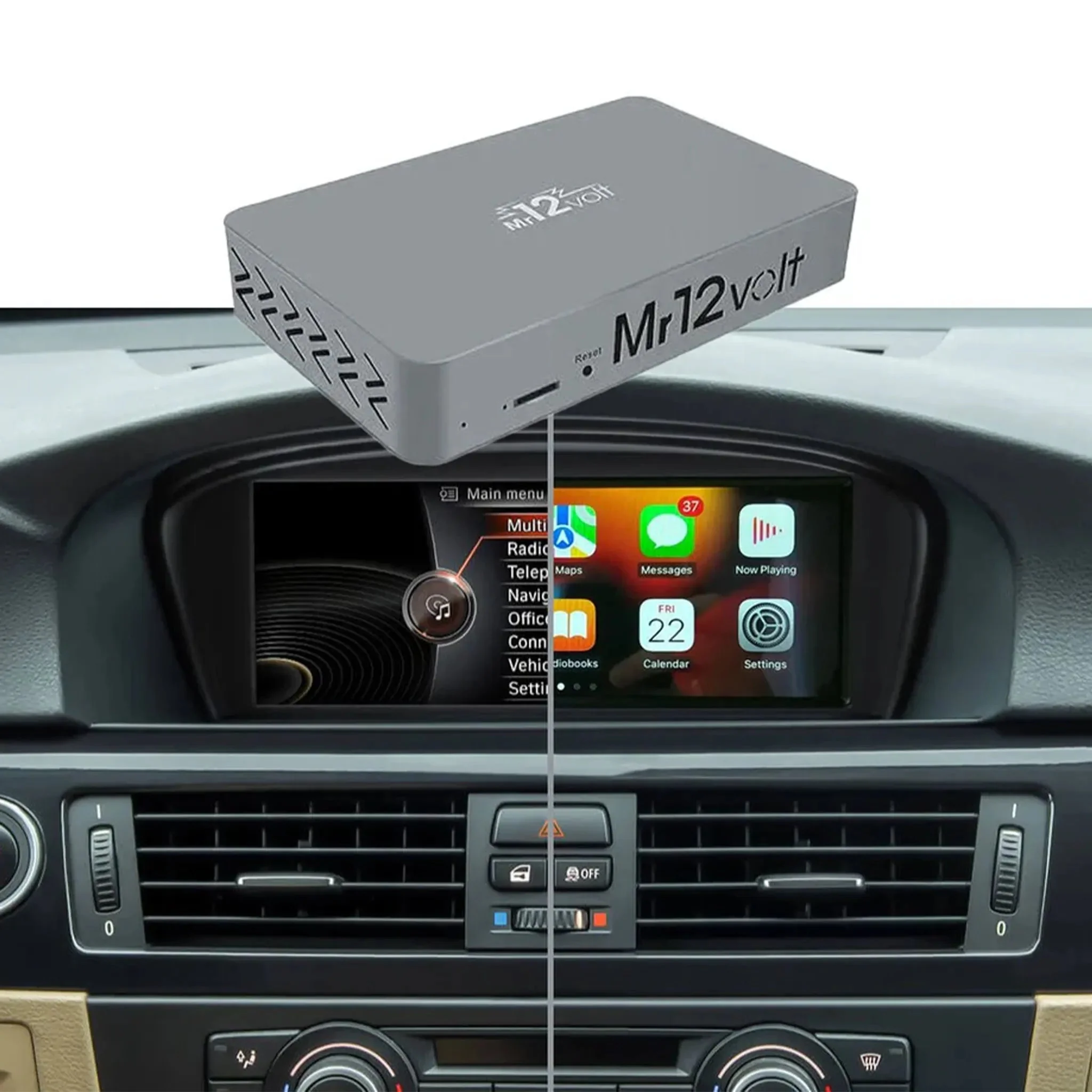 Mr12Volt BMW CIC CarPlay & AA Interface BMW E8X E9X E6X