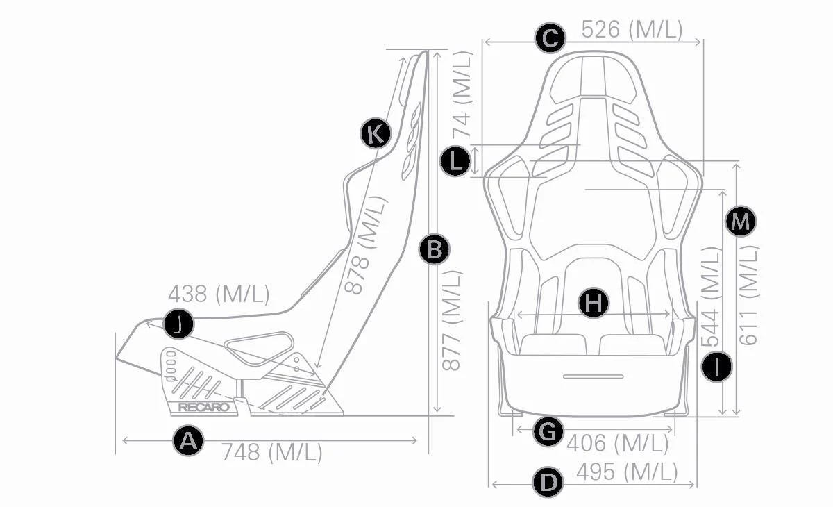 Recaro Podium Carbon Fibre Bucket Seat - Image 9